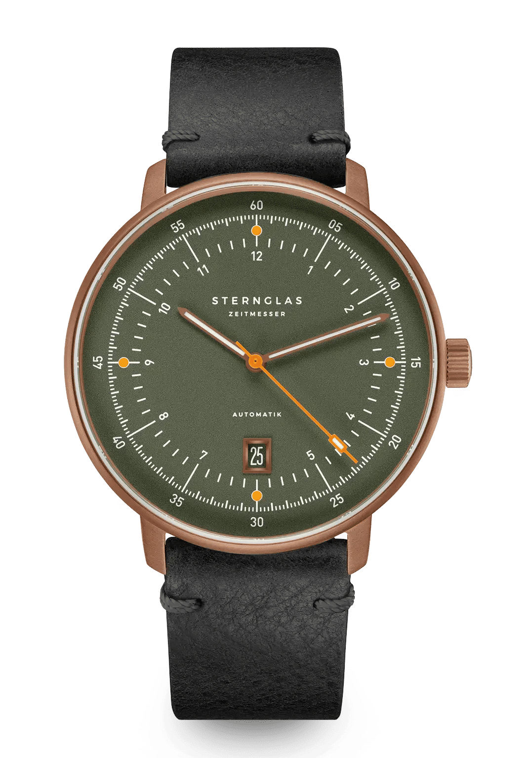 Sternglas Hamburg Pro Automatik Herren Armbanduhr Bronze • Automatikwerk • Saphirglas