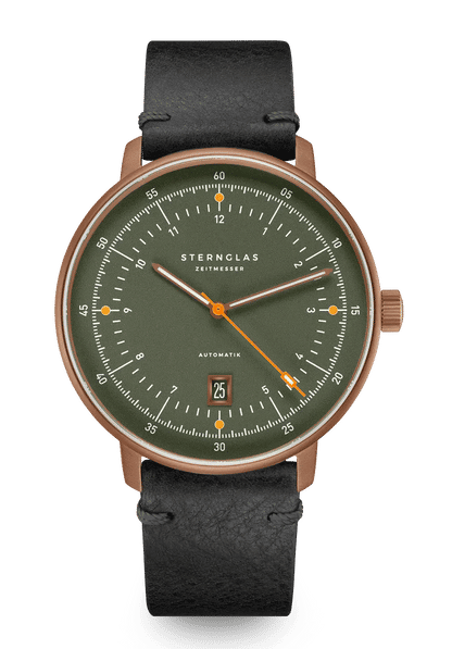 Sternglas Hamburg Pro Automatik Herren Armbanduhr Bronze • Automatikwerk • Saphirglas