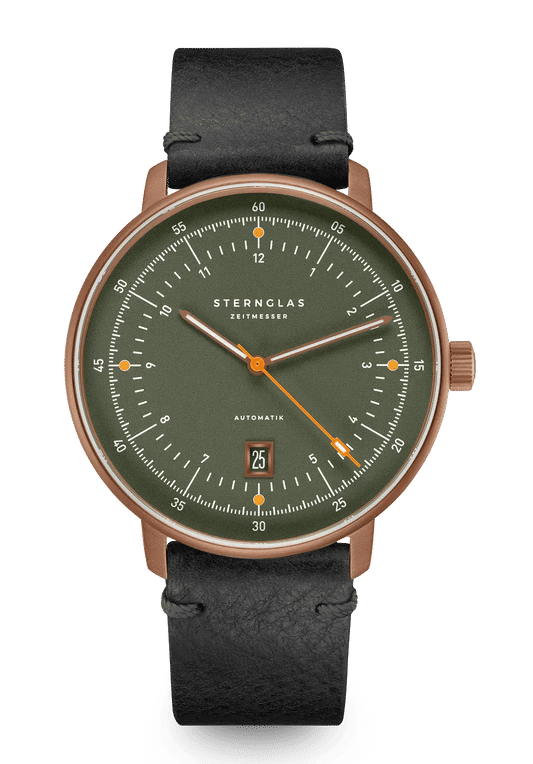 Sternglas Hamburg Pro Automatik Herren Armbanduhr Bronze • Automatikwerk • Saphirglas