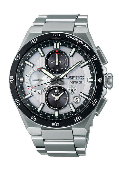 Seiko Astron GPS Solar Dual Time Chronograph • GPS-Solarwerk Kaliber 5X83 • Titan-Saphirglas-Kombination