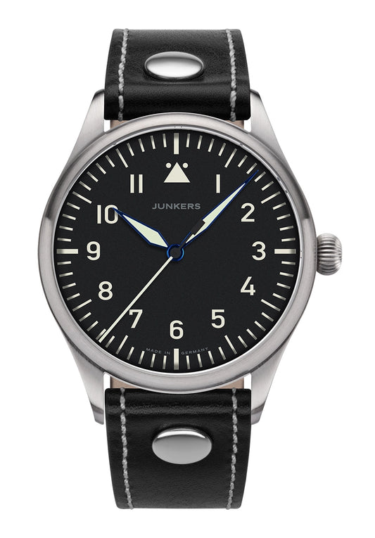 Junkers Baumuster B 9.20.02.01 Herrenuhr Blau • Saphirglas • Leuchtzeiger