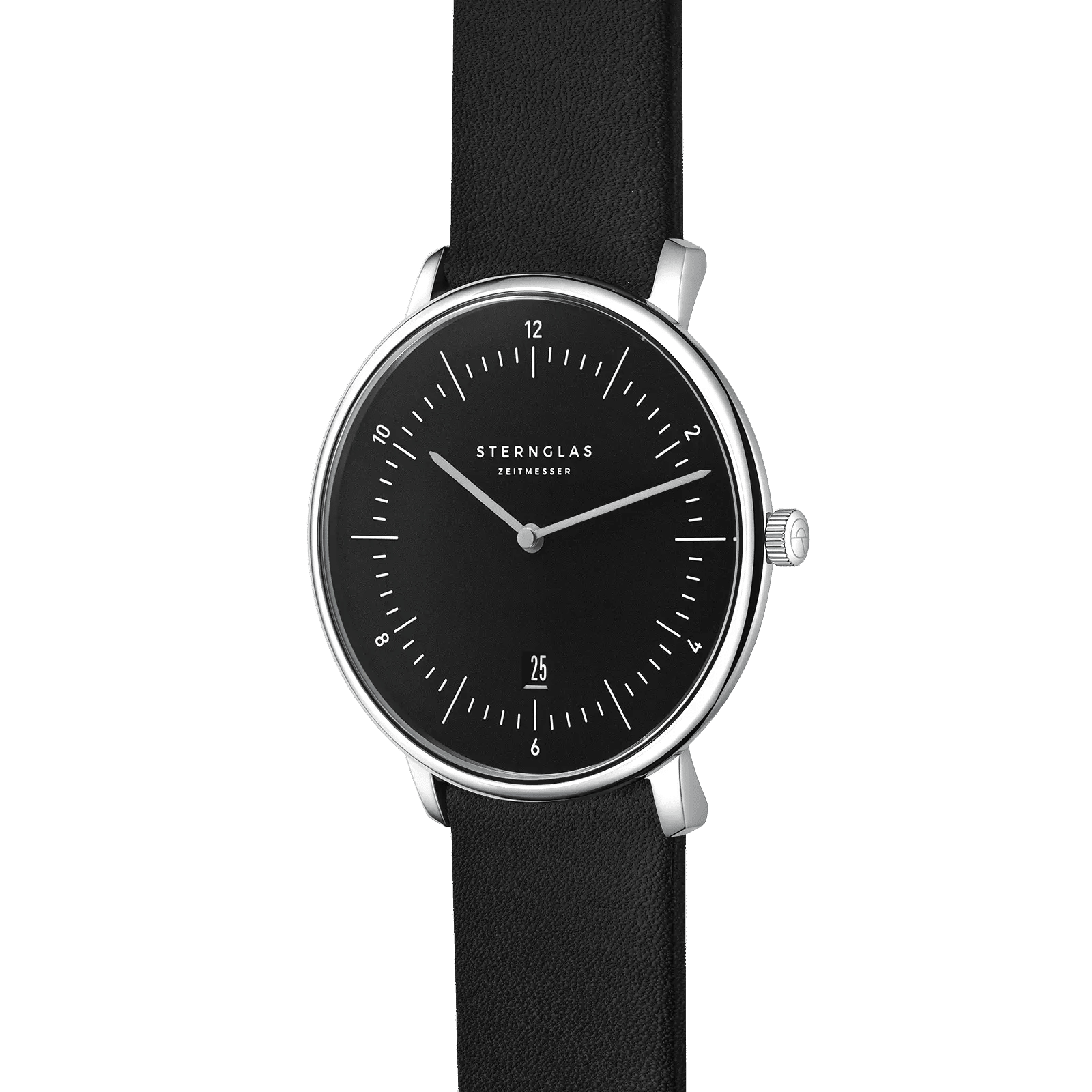 Sternglas Naos XL S01-NX-02 Herren Armbanduhr Pianoschwarz • Minimalistisches Quarzwerk • Deutsches Bauhaus-Design, Bild 2