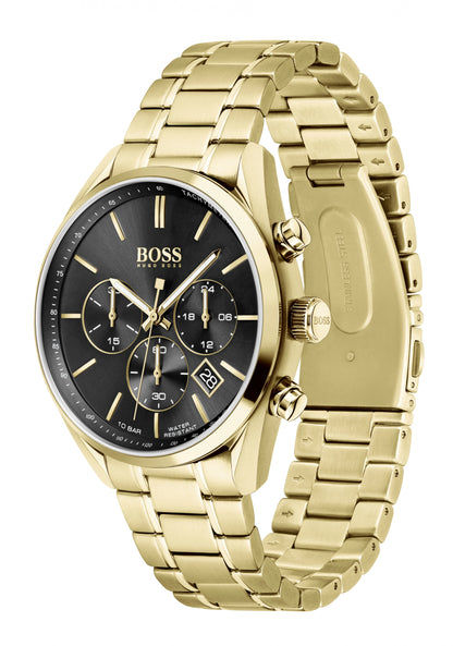 BOSS Champion 1513848 Herren Chronograph Gold • Goldenes Edelstahlarmband • 10 ATM Wasserdicht, Bild 2