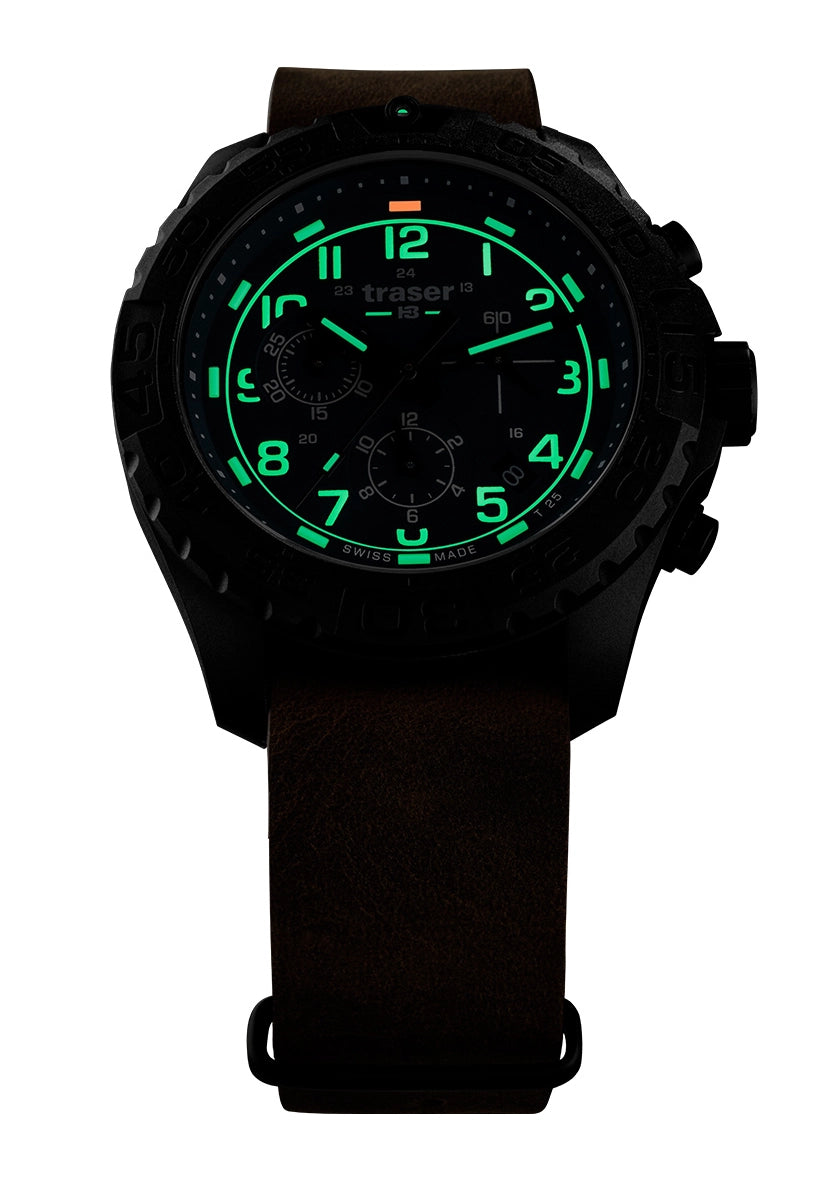 Traser P96 Outdoor Pioneer Evolution Chrono Petrol • Tritium-Leuchtindizes • Chronograph, Bild 2