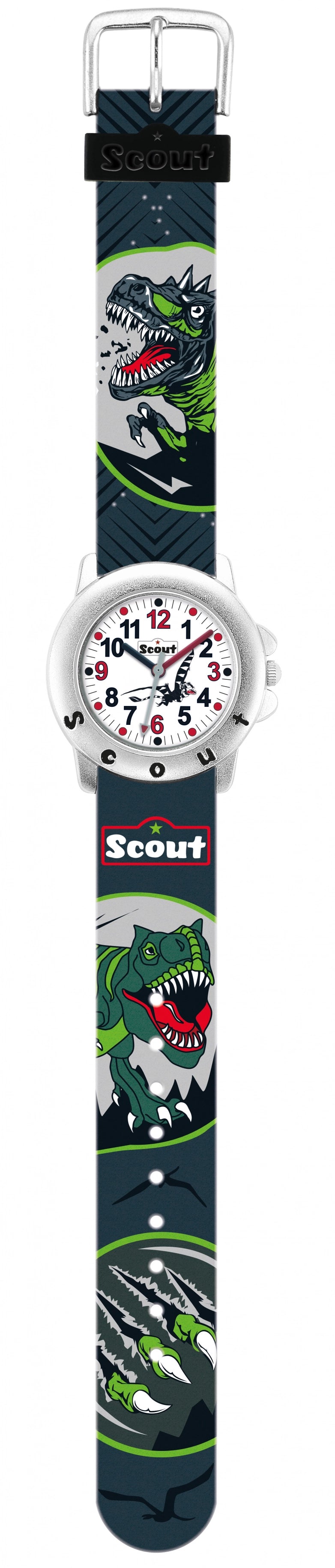 Scout Dino 280393010 Kinderuhr Schwarz/Grün • Mineralglas • Quarzwerk, Bild 2