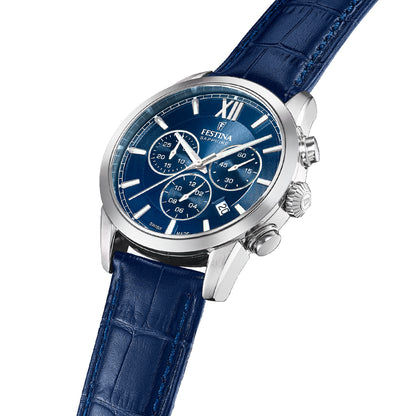Festina Swiss Made Chronograph Ceramic F20042-2 Herrenuhr Blau • Saphirglas • Schweizer Quarzwerk, Bild 2