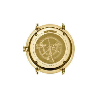 Sternglas Hamburg Edition Marine Armbanduhr Dunkelblau • Saphirglas mit Antireflexbeschichtung • Quarzwerk Ronda 715 mit