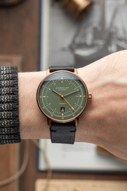 Sternglas Hamburg Pro Automatik Herren Armbanduhr Bronze • Automatikwerk • Saphirglas, Bild 2