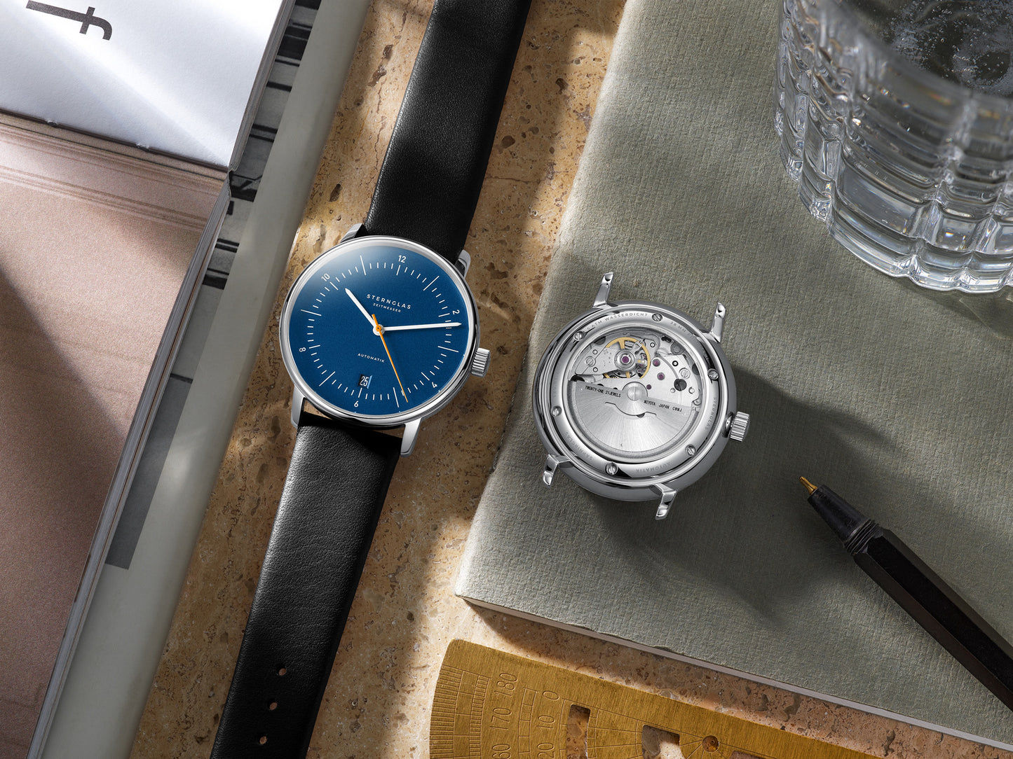Sternglas Naos Automatik 38mm Herren • Saphirglas • Bauhaus Design, Bild 3