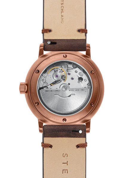Sternglas Naos Automatik alabaster bronze 38mm Armbanduhr Alabaster • Miyota 8215 Automatikwerk • Gewölbtes Saphirglas, Bild