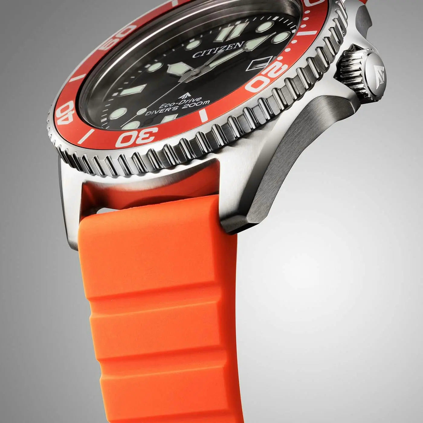 Citizen Promaster Marine BN0268-01E Herren Armbanduhr Schwarz/Orange • Saphirglas • Eco-Drive Solar, Bild 5