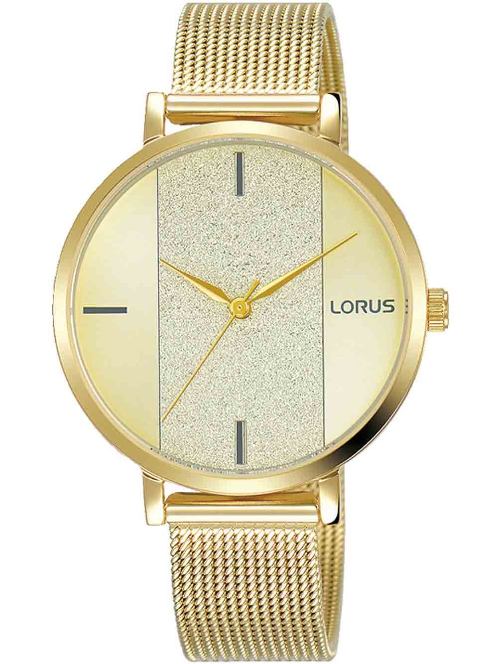 Lorus RG212SX9 Damen Armbanduhr Gold • Mineralglas • Edelstahl-Mesharmband