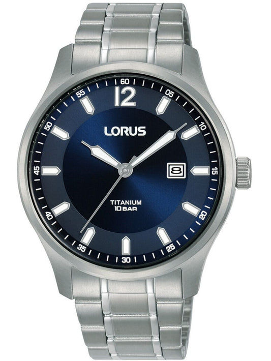 Lorus RH997QX9 Herren Armbanduhr • Titan • Blaues Zifferblatt
