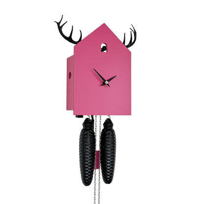 Rombach & Haas STYLE OD34HG-7/2 Väggklocka Rosa/Svart • Mekaniskt 8-dagarsverk • Äkta Schwarzwälder Gökur