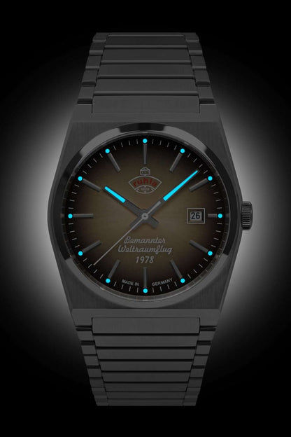 Ruhla Space Control 4660M2 Herrenuhr Braun • Automatikwerk Miyota 8315 • Saphirglas, Bild 2