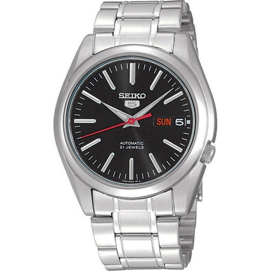 Seiko 5 SNKL45K1 Herren Armbanduhr Schwarz • Automatikwerk • Mineralglas