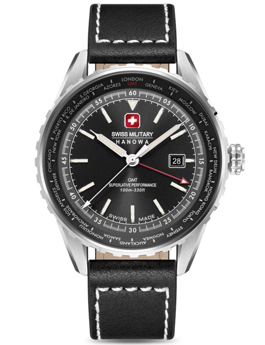 Swiss Military Hanowa Afterburn GMT SMWGB0003201 Herren • GMT Zweitzeitzone • 10 ATM Wasserdicht