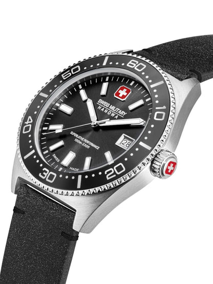 Swiss Military Hanowa Nomad SMWGB0004901-SET Herrenuhr Schwarz • Robustes Set mit Wechselarmbändern • 10 ATM Wasserdicht