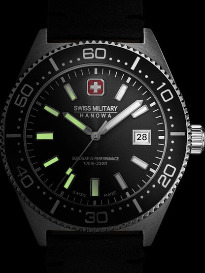 Swiss Military Hanowa Nomad SMWGB0004901-SET Herrenuhr Schwarz • Robustes Set mit Wechselarmbändern • 10 ATM Wasserdicht