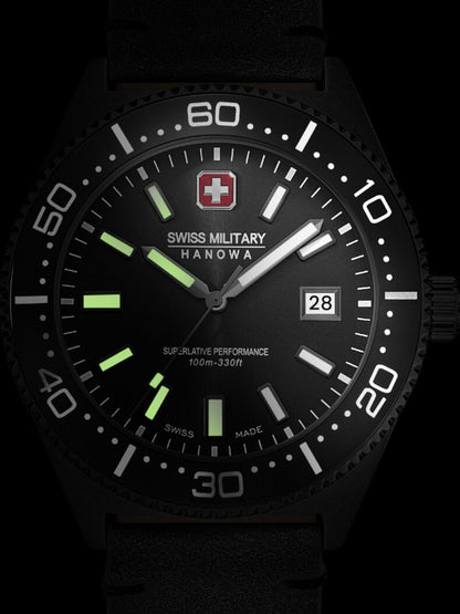 Swiss Military Hanowa Nomad SMWGB0004940-SET Herrenuhr Schwarz • Quarzwerk 10 ATM • Wechselarmband-Set, Bild 3