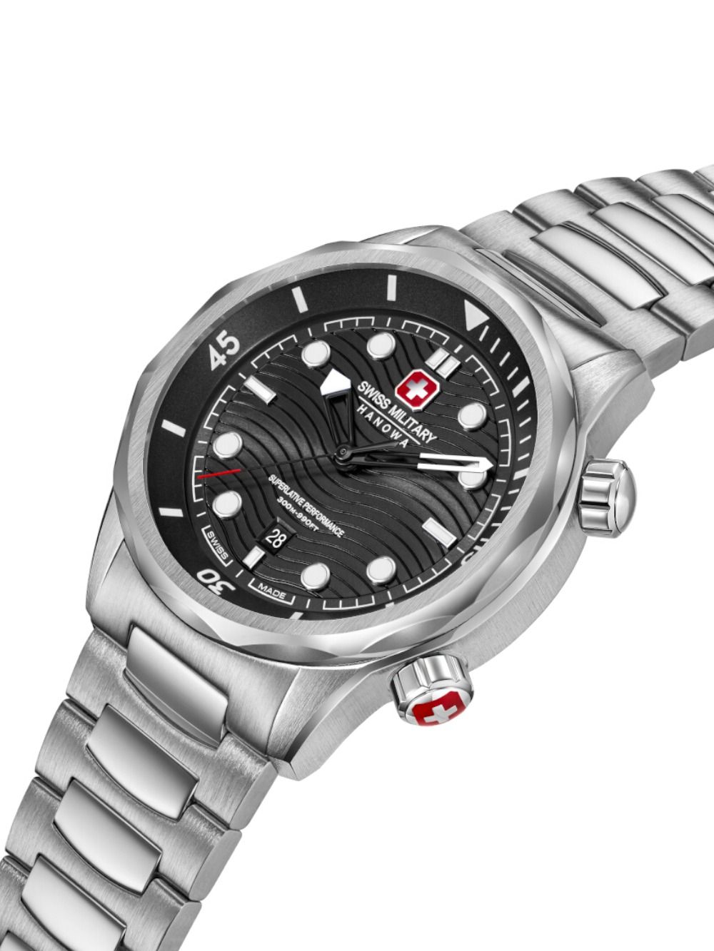 Swiss Military Hanowa Breakwater SMWGH0006404 Herrenuhr Schwarz • 30 ATM Wasserdicht • Quarzwerk, Bild 2