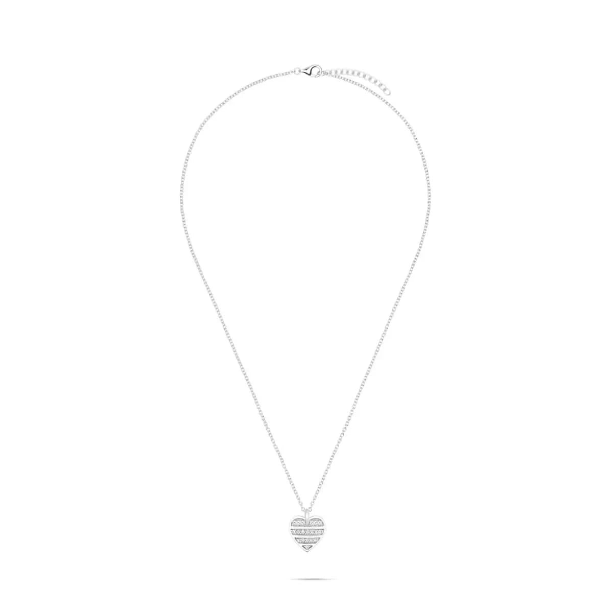 Collana da donna Soliver SOJ-0130-N-47 in argento sterling 925 con zirconi