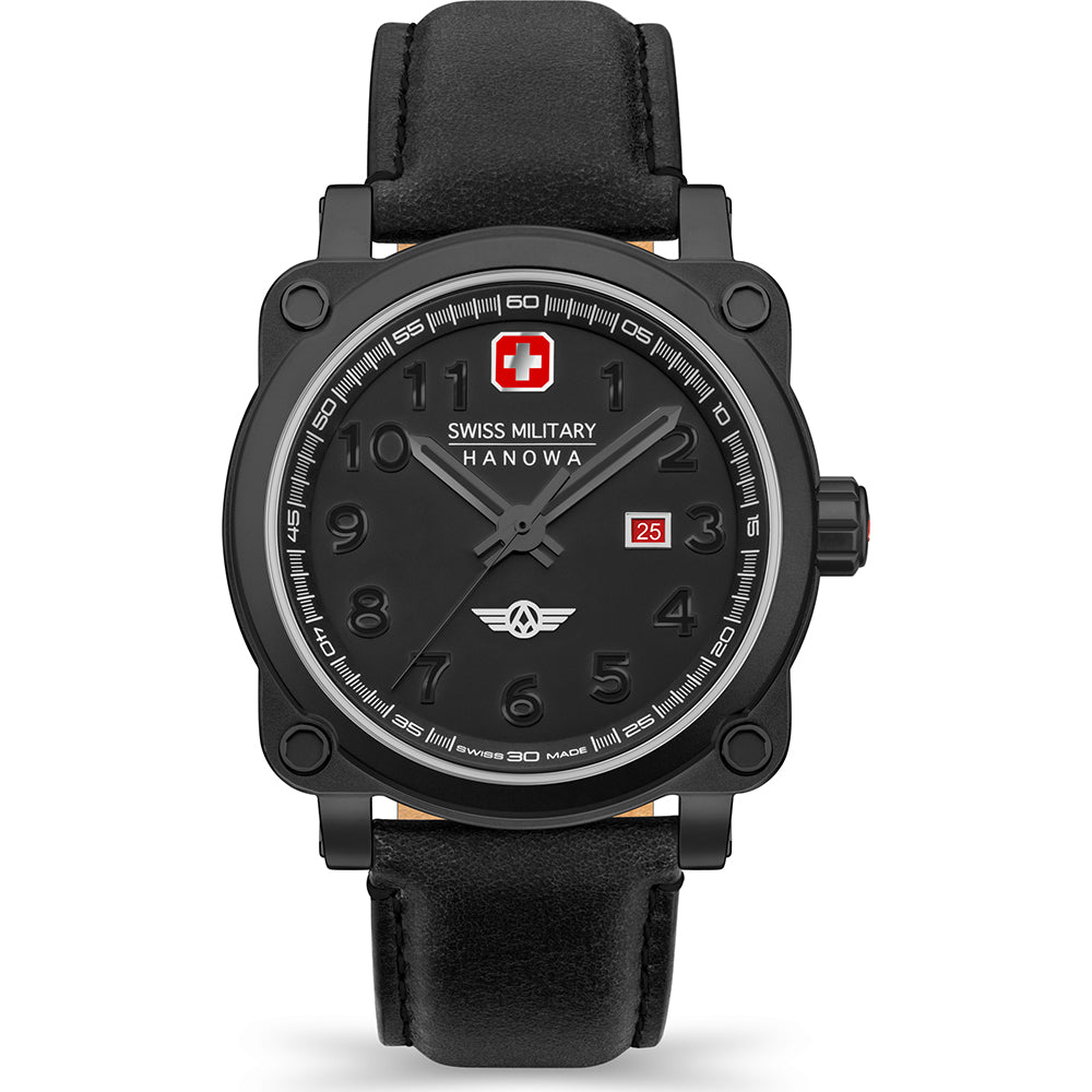 Swiss Military Hanowa Air SMWGB2101330 Aerograph Night Vision Herrenuhr Schwarz • Militärisches Design • Swiss Made