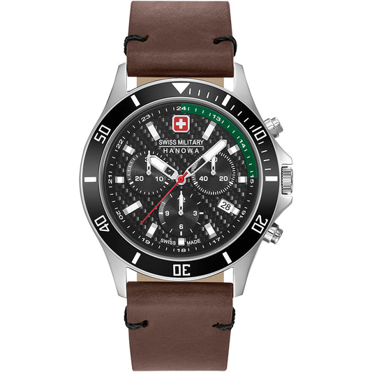 Swiss Military Hanowa Flagship Racer 06-4337.04.007.06 Herrenuhr Schwarz • Chronograph • Schweizer Quarzwerk
