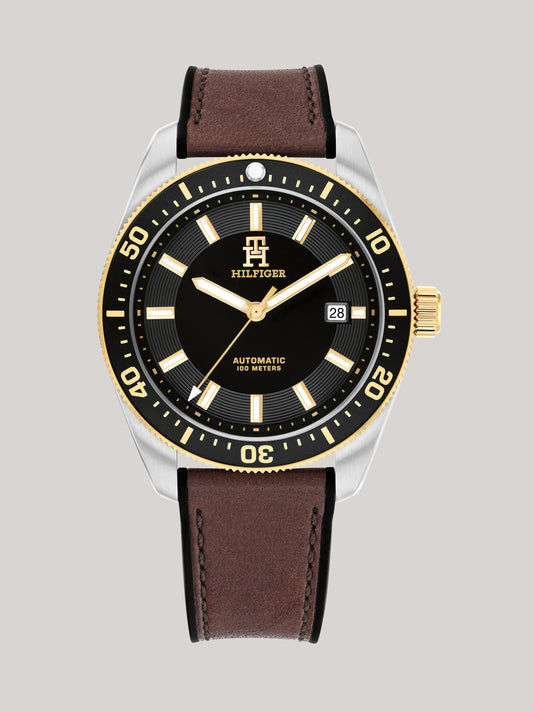 Tommy Hilfiger TH85 1792142 Herren Automatikuhr Schwarz • Automatikwerk • 10 Bar Wasserdicht