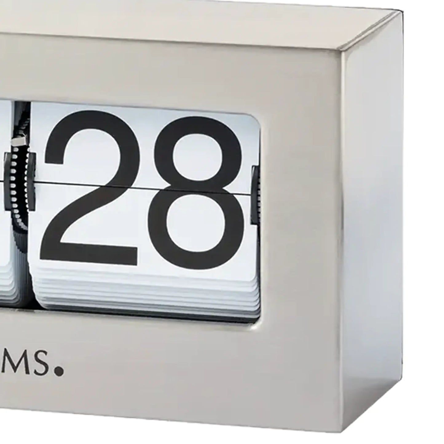 AMS T1175 Zegar stołowy / Zegar z klapkami (Flip Clock) srebrny • Mechanizm kwarcowy • Tarcza 24h