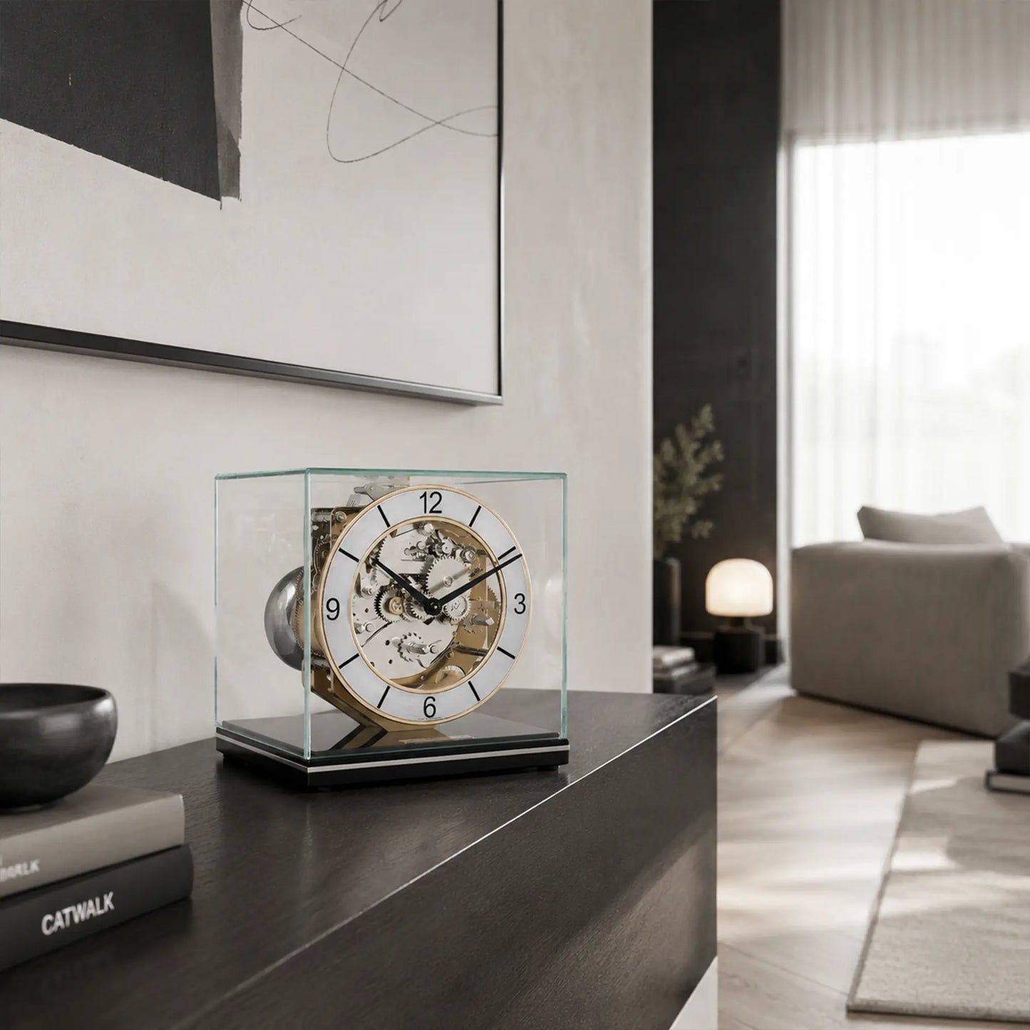 Orologio da tavolo Hermle 17x17x18,5 cm Legno • Design elegante • Melodia Westminster