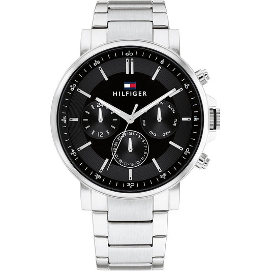 Tommy Hilfiger 1710667 Herrenuhr Schwarz • Quarzwerk • Edelstahlgehäuse