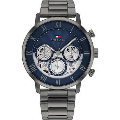 Zegarek męski Tommy Hilfiger z mechanizmem kwarcowym, bransoletą ze stali szlachetnej i niebieską tarczą