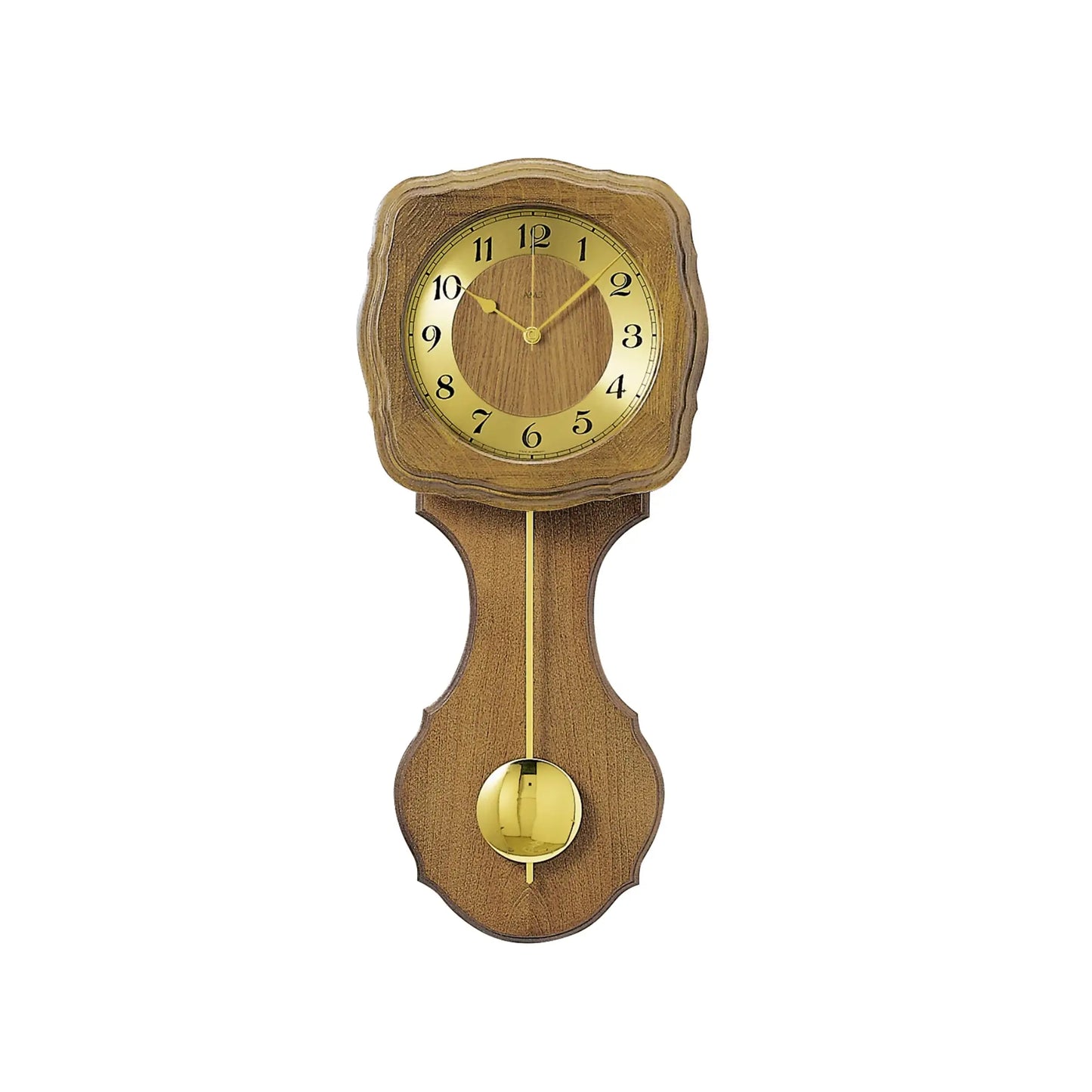Orologio da parete AMS Pfronten F5162/4 in rovere • Suoneria Westminster e Bim-Bam • Movimento a pendolo radiocontrollato