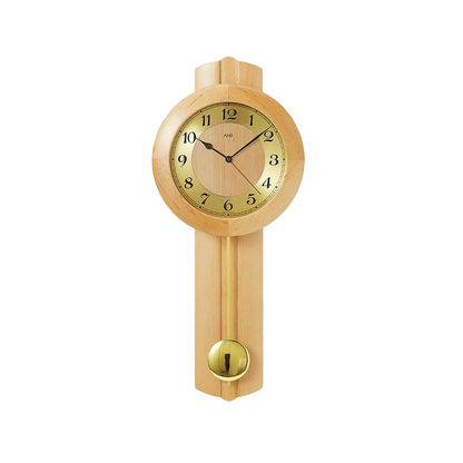 Orologio da parete AMS Wertach 5165/16 in ontano • Orologio a pendolo radiocontrollato • Made in Germany