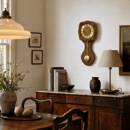Orologio a pendolo da parete AMS F5162/4Q in rovere • Suoneria Westminster/BimBam • Movimento a pendolo al quarzo