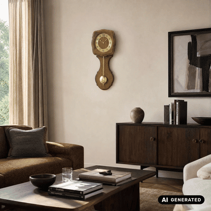 Orologio da parete AMS Pfronten F5162/4 in rovere • Suoneria Westminster e Bim-Bam • Movimento a pendolo radiocontrollato