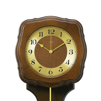 Orologio da parete AMS F5162/1Q in noce • Suoneria Westminster/BimBam • Movimento a pendolo al quarzo