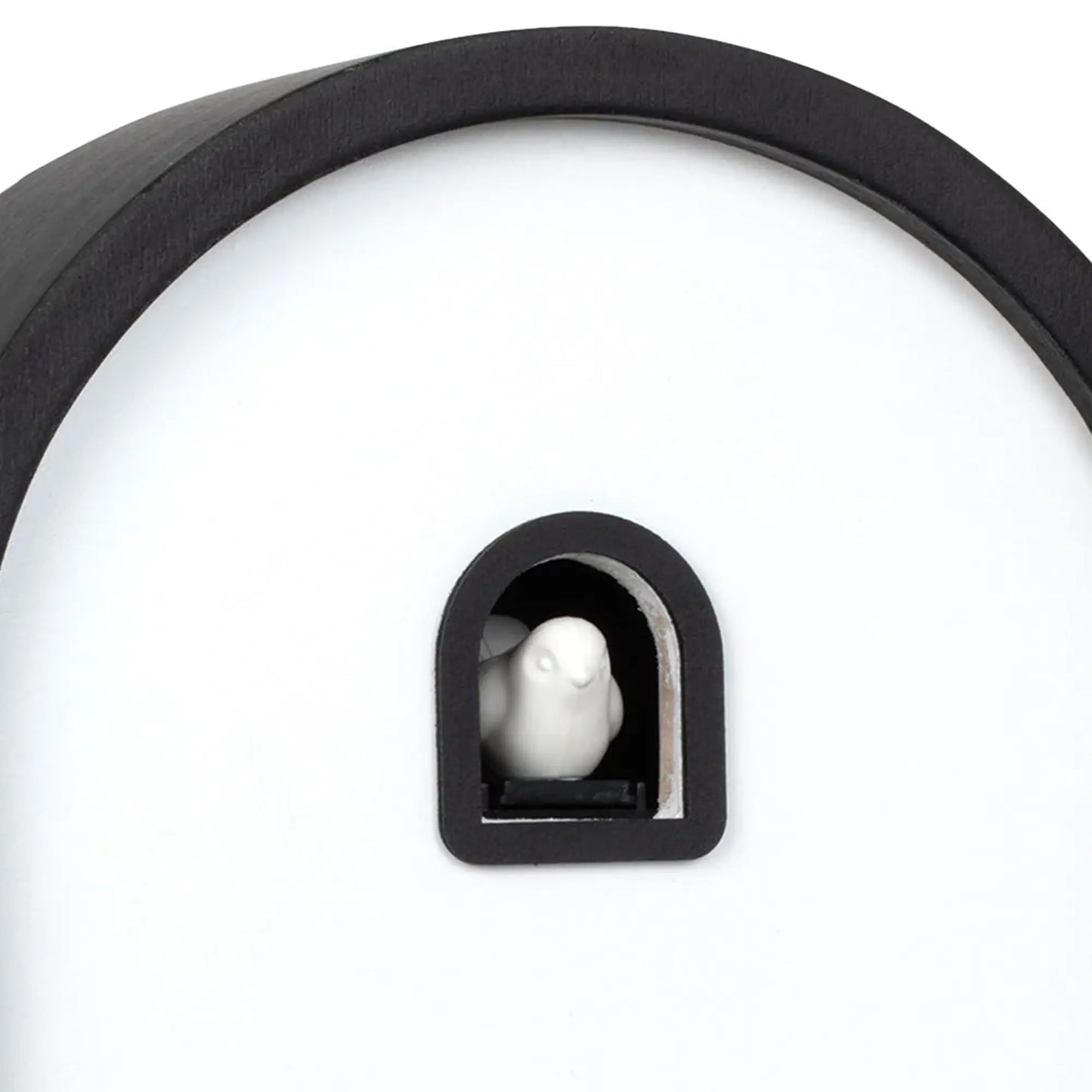 Orologio a cucù Karlsson Curva KA6126BK in legno nero • Richiamo del cucù allo scoccare dell'ora • Orologio da tavolo e da parete