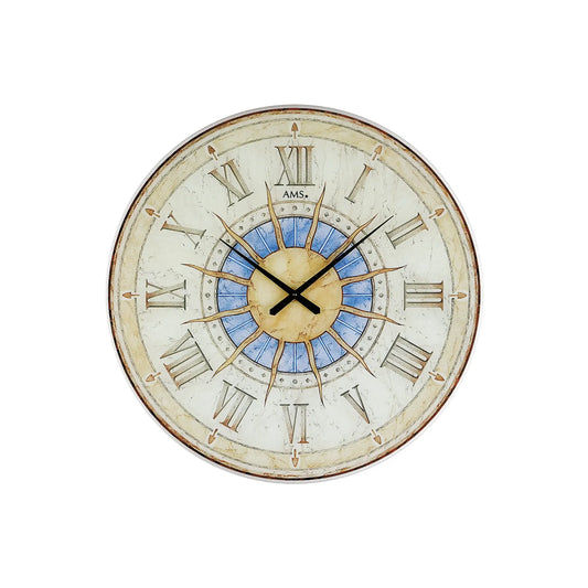 Orologio da parete AMS W9230 in vetro • Design a sole • Vetro minerale temperato