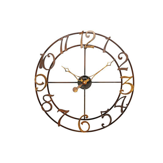 Orologio da parete AMS W9566 nero • Movimento al quarzo • Numeri arabi