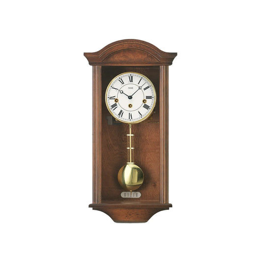 Zegar ścienny AMS Regulator R2614/1 orzech • 8-dniowy mechanizm Westminster • lite drewno w kolorze orzecha