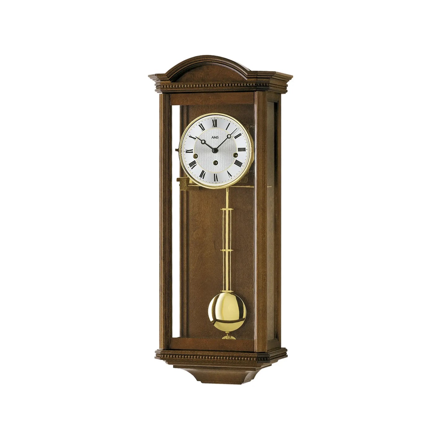 Zegar ścienny AMS Regulator R2663/1 orzech • mechanizm Westminster • chód 8-dniowy
