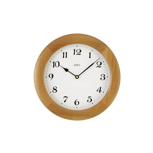 Orologio da parete AMS W929/9 in legno di ciliegio • Movimento al quarzo • Vetro minerale