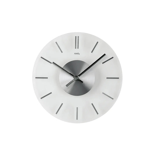 Orologio da parete AMS W9318 in alluminio • Vetro minerale • Movimento al quarzo