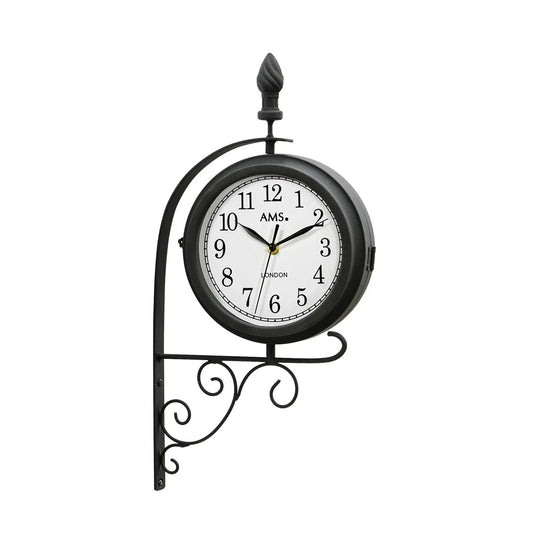 Orologio da parete AMS W9433 • Orologio da parete girevole a doppia faccia • Vetro minerale