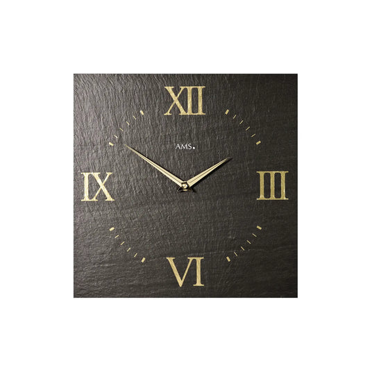Orologio da parete AMS W9517 in ardesia • Cassa in ardesia naturale • Movimento al quarzo