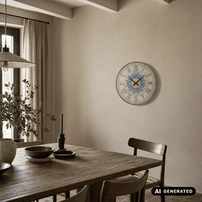 AMS W9230 Zegar ścienny szklany • Design słoneczny • Hartowane szkło mineralne