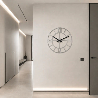 Orologio da parete Hermle 50 cm Ø Legno • Eleganza minimalista • Quadrante trasparente