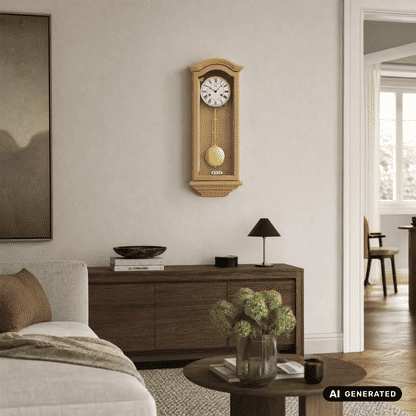 Zegar ścienny AMS Regulator R696/16 olcha • 14-dniowy mechanizm BimBam • obudowa z litego drewna olchowego
